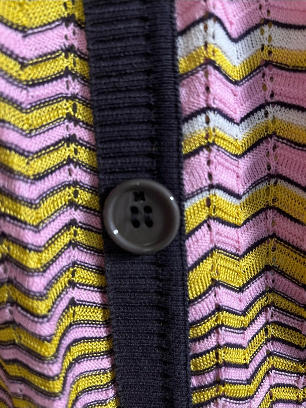 M by Missoni Pink, Yellow & Black Zigzag Longline Cardigan - Picture 4 of 4